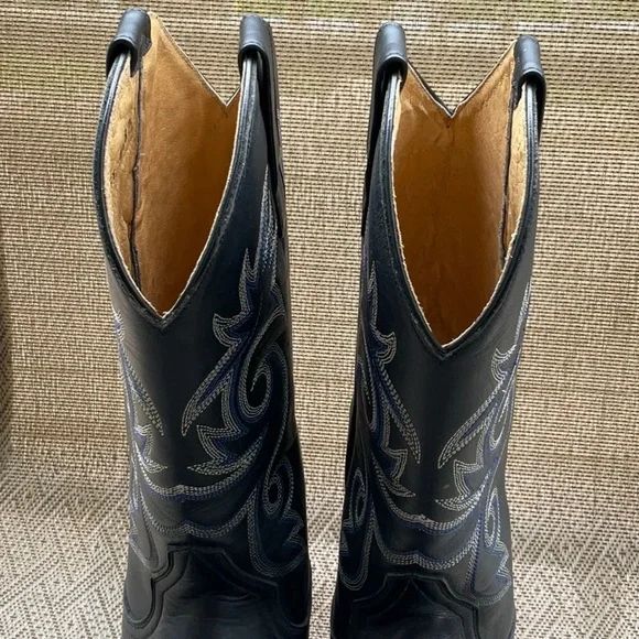 Go West Black Cowboy Men’s Boots Size 39.5